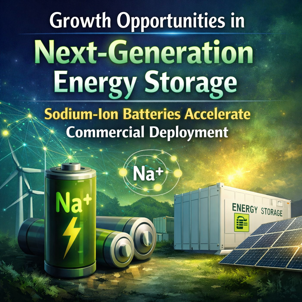 Growth Opportunities in Next-Generation Energy Storage: Sodium-Ion Batteries Accelerate Commercial Deployment Growth Opportunities in Next-Generation Energy Storage: Sodium-Ion Batteries Accelerate Commercial Deployment