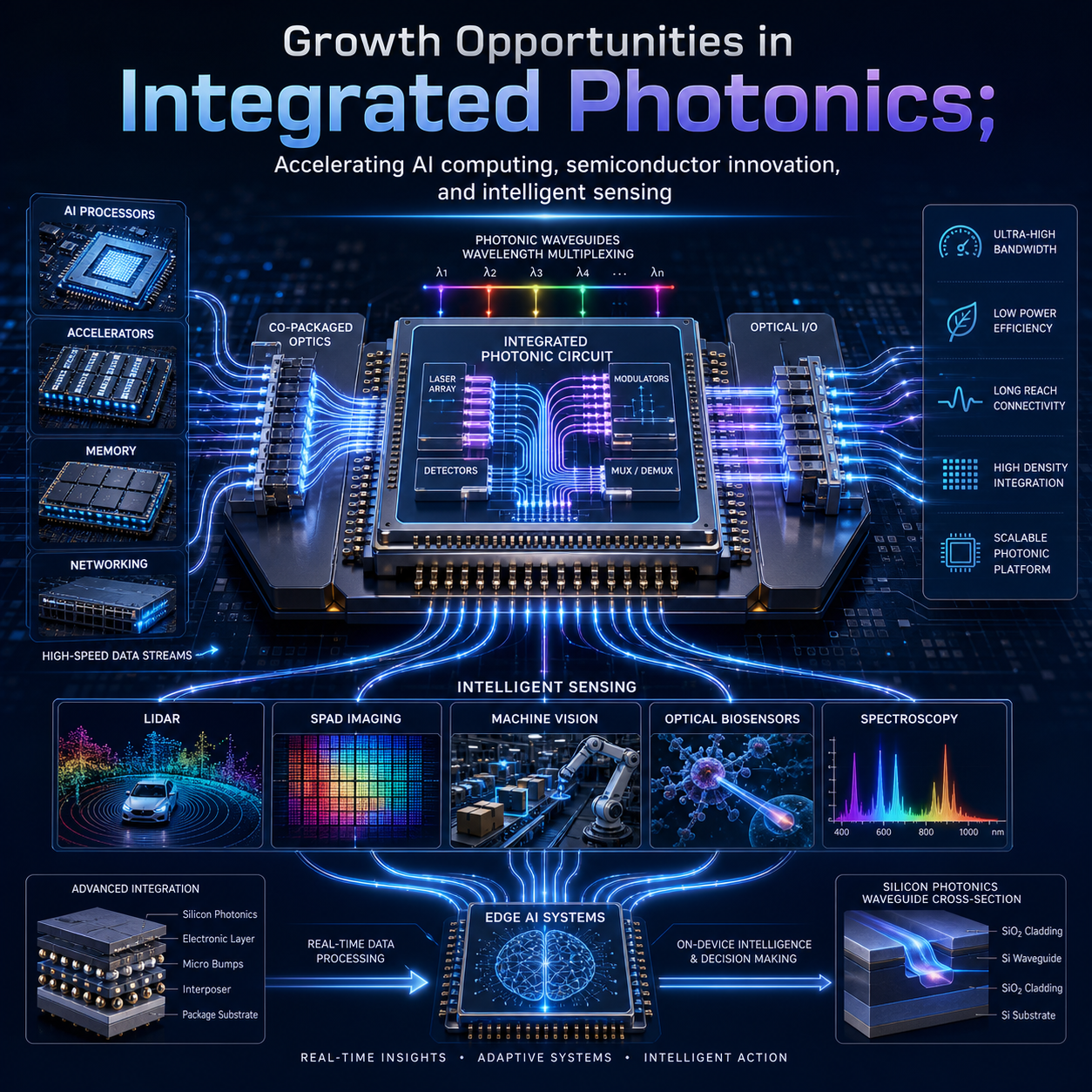 Integrated Photonics: Redefining the Architecture of AI and Intelligent Sensing