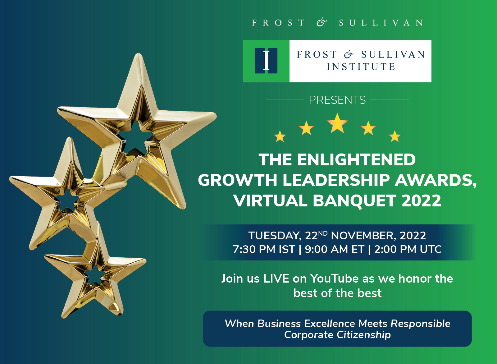 THE ENLIGHTENED GROWTH LEADERSHIP AWARDS, VIRTUAL BANQUET 2022